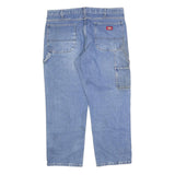 DICKIES Mens Relaxed Blue Denim Plain Jeans W38 L30 Workwear Zip Closure