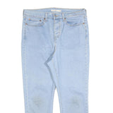 LEVI'S Womens Jeans Light Blue Slim Skinny Denim W34 L27 Classic Button
