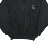 QUALITY SPORTSWEAR Mens Black Plain Pullover Jumper XL Golf Club Embroidery