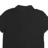 TOMMY HILFIGER Mens Black Short Sleeve Plain Polo Shirt XL Classic Fit