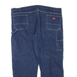 DICKIES Mens Regular Blue Denim Jeans W46 L30 Zip Closure Casual Workwear