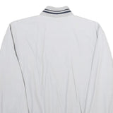 Mens White Bomber Jacket S Cotton Blend Plain Zip Closure Casual Style