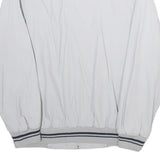 Mens White Bomber Jacket S Cotton Blend Plain Zip Closure Casual Style