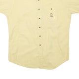 CHAPS RALPH LAUREN Mens Yellow Cotton Blend Shirt L Embroidered Pocket Casual