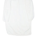 LUTTEURS Womens White Cotton Blend Button Jacket M Plain Classic