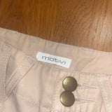Motivi Cargo Trousers - 27W UK 8 Beige Cotton Blend