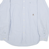 TOMMY HILFIGER Mens Blue Oxford Shirt 2XL Button-Down Collar Long Sleeve Classic
