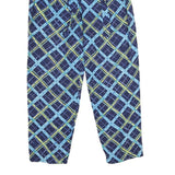 ESSENTIEL CITY Womens Velvet Blue Check Relaxed Tapered Trousers W28 L30