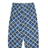 ESSENTIEL CITY Womens Velvet Blue Check Relaxed Tapered Trousers W28 L30
