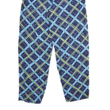 ESSENTIEL CITY Womens Velvet Blue Check Relaxed Tapered Trousers W28 L30