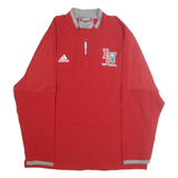 ADIDAS Mens Red & Grey Softball Track Jacket L Polyester Sport Casual