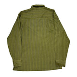 Tommy Bahama Striped Shirt - Large Green Silk