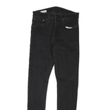 LEVI'S Womens Jeans Black Regular Skinny Denim Raw W28 L30 Stylish Classic