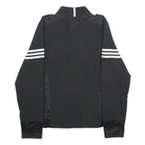 ADIDAS Womens Black Jacket S Polyester Plain Sports Zip Athletic Casual
