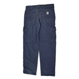 Carhartt Cargo Trousers - 34W 34L Blue Cotton