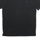 TOMMY HILFIGER Mens Black Short Sleeve Plain 2XL Cotton Polo Shirt