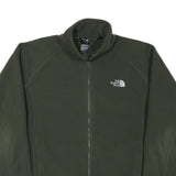 THE NORTH FACE Mens Green Jacket L Polyester Blend Zip Plain Outdoor Casual