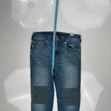 True Religion Double Knee Jeans - 32W 29L Blue Denim