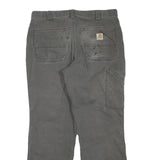 CARHARTT Mens Cotton Blend Green Regular Straight Trousers W34 L28 Workwear