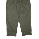 TOMMY HILFIGER Mens Cotton Blend Green Relaxed Straight Trousers W36 L31 Casual