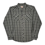 Levis Checked Shirt - Large Gray Cotton