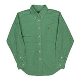 Age 10-12 Ralph Lauren Checked Shirt - Medium Green Cotton