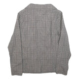 NEIGHBORHOOD Womens Grey Button Double Breasted Cotton Blend Jacket UK 14