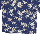 PARADISE FOUND Mens Blue Floral Shirt XL Cotton Blend Summer Casual