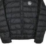 LEVI'S Mens Black Puffer Jacket M Polyester Blend Zip Casual Outerwear