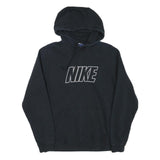 NIKE Mens Black Hoodie M Cotton Blend Pullover Casual Sportswear
