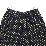 Womens Black Yellow & White Patterned Casual Shorts XL W30 Lightweight