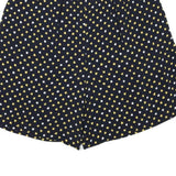 Womens Black Yellow & White Patterned Casual Shorts XL W30 Lightweight
