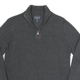 RALPH LAUREN POLO JEANS COMPANY Mens Grey Plain Cotton Jumper Pullover Cable