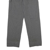 MOLINER Mens Cotton Blend Black & White Regular Fit Drawstring Trousers W30 L34