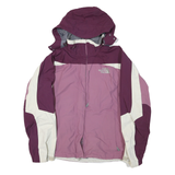 THE NORTH FACE Womens Purple & Cream Zip Jacket S Polyester Blend Outdoor Shell