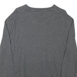 NAUTICA Mens Grey Cotton Blend Plain V-Neck Basic Knit Jumper L Casual Classic