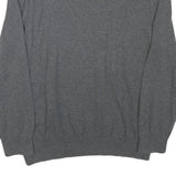 NAUTICA Mens Grey Cotton Blend Plain V-Neck Basic Knit Jumper L Casual Classic