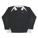 REEBOK Womens Black & White Classic Jacket 2XL Polyester Zip Long Sleeve