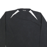 REEBOK Womens Black & White Classic Jacket 2XL Polyester Zip Long Sleeve