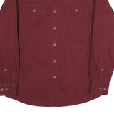 RED HEAD Mens Maroon Cotton Shirt M Button Front Casual Workwear
