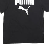 PUMA Mens Black L Graphic T-Shirt Short Sleeve Crew Neck Cotton Blend