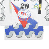 INTERHOCKEY Mens White Blue Red Hockey T-Shirt XL Long Sleeve V-Neck Sport