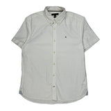 Tommy Hilfiger Short Sleeve Shirt - XL White Cotton