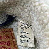 Levis Sherpa Lined Denim Jacket - Small Blue Denim