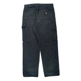Dickies Double Knee Carpenter Trousers - 36W 30L Grey Cotton