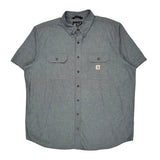 Carhartt Short Sleeve Shirt - 2XL Gray Cotton