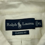 Ralph Lauren Short Sleeve Shirt - XL Cream Cotton