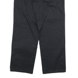 NAUTICA Mens Relaxed Black Cotton Blend Trousers W34 L27 Zip Closure