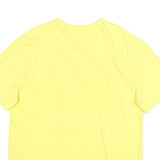 CHAMPION Mens Yellow Cotton Blend Graphic T-Shirt L Short Sleeve Crew Neck