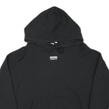 ADIDAS Womens Black Hoodie UK 10 Cotton Blend Casual Pullover Sweatshirt